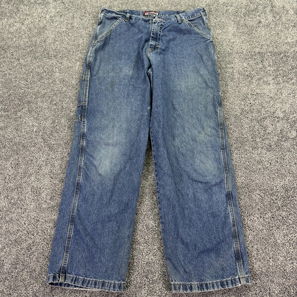 Vtg Brittania Jeans Mens 34x30 Blue Relaxed Straight Denim Carpenter Workwear